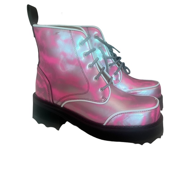 Booties- NWT - Metallic Silver Pink Booties - Inspired by the vintage M6… - Picture 4 of 14